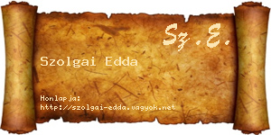 Szolgai Edda névjegykártya